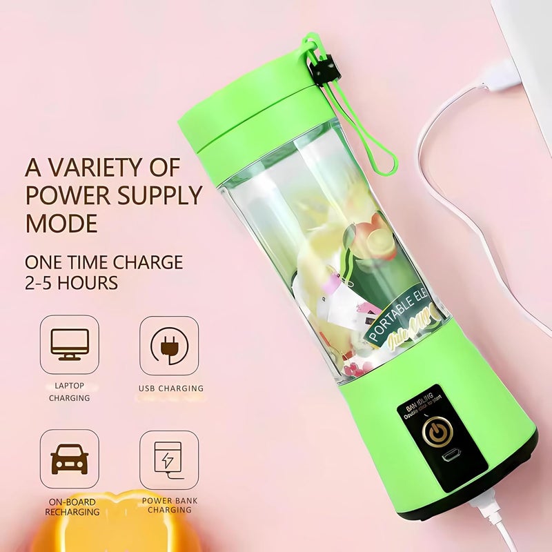 ASTHAN Compact, Travel Size, USB Rechargeable 12 Oz Portable Handheld Blender with Powerful Motor: Perfect for Smoothies, Shakes, Fruit/Veggie Juicer & Baby Food - Image 3